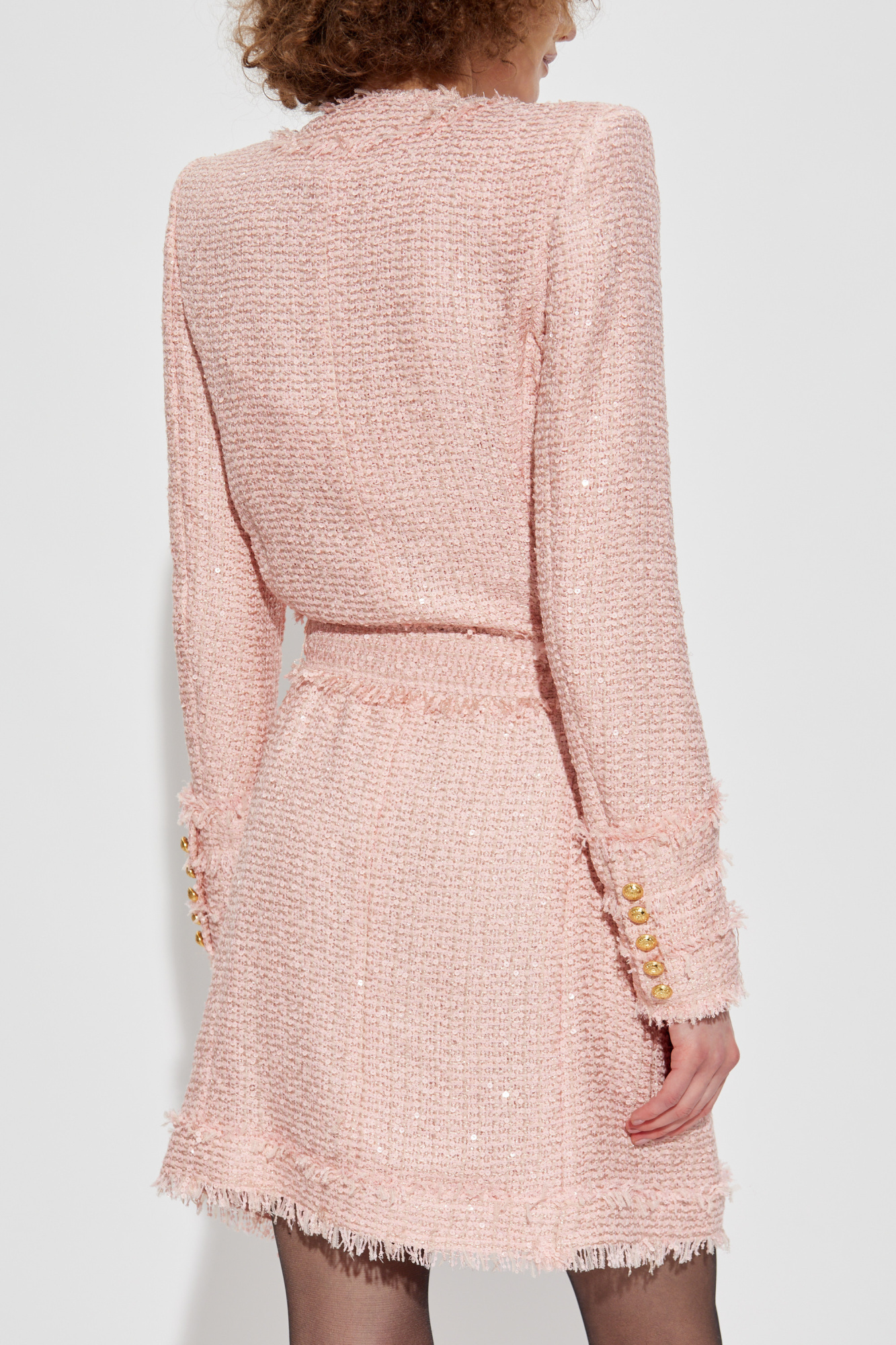 BALMAIN ジップアップフーディー XS Pink Sequin dress Balmain - Vitkac Australia